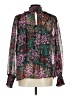 Biltmore 100% Polyester Floral Green Long Sleeve Blouse Size L - photo 2