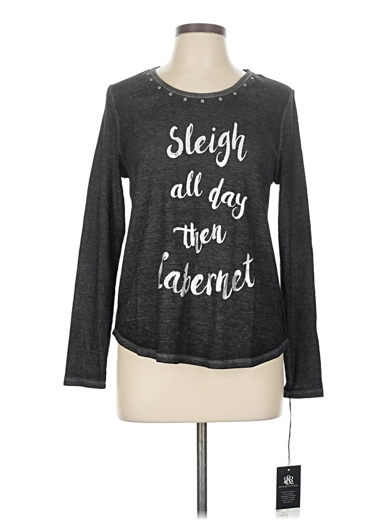 Rock&republic Long Sleeve T-shirt In Gray