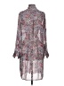 DKNYC 100% Polyester Print Gray Casual Dress Size S - photo 2