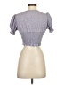 Shein 100% Polyester Gray Short Sleeve Blouse Size 4 - photo 2