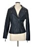 Max Studio 100% Polyurethane Solid Blue Jacket Size L - photo 1