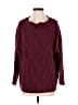 Unbranded 100% Acrylic Solid Burgundy Pullover Sweater Size M - photo 1