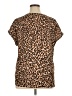 Bold Elements 100% Polyester Animal Print Brown Short Sleeve Blouse Size XL - photo 2