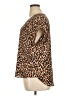 Bold Elements 100% Polyester Animal Print Brown Short Sleeve Blouse Size XL - photo 5