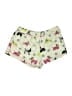 Dina Be 100% Polyester Print Ivory Shorts Size S - photo 1