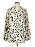 Unbranded 100% Polyester Animal Print Ivory 3/4 Sleeve Blouse Size L - photo 1