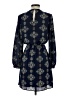 Express 100% Polyester Paisley Blue Casual Dress Size XS - photo 2