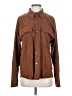 Unbranded Brown Long Sleeve Button-Down Shirt Size M - photo 1
