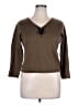 Kasper Solid Brown 3/4 Sleeve Top Size 2X - photo 1