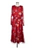 Vince Camuto 100% Polyester Floral Red Casual Dress Size M - photo 1