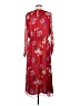 Vince Camuto 100% Polyester Floral Red Casual Dress Size M - photo 2