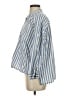 Zara Collection Stripes Blue Long Sleeve Button-Down Shirt Size S - photo 5