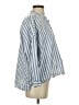 Zara Collection Stripes Blue Long Sleeve Button-Down Shirt Size S - photo 4