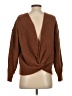 Shein 100% Acrylic Solid Brown Pullover Sweater Size S - photo 2