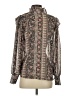 Aqua Paisley Black Long Sleeve Blouse Size S - photo 2