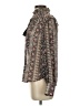 Aqua Paisley Black Long Sleeve Blouse Size S - photo 5