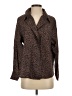 DAZY 100% Polyester Animal Print Brown Long Sleeve Blouse Size XS - photo 1