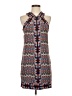 BCBGMAXAZRIA Print Blue Casual Dress Size XS - photo 1