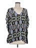 Tibi 100% Silk Blue 3/4 Sleeve Silk Top Size M - photo 1