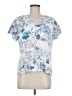 Chico's Blue Short Sleeve Blouse Size M - photo 1