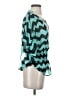 American Dream 100% Polyester Teal Short Sleeve Blouse Size XS - photo 4