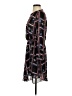 Parker 100% Polyester Print Black Casual Dress Size XS - photo 5