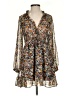 Zara Floral Brown Casual Dress Size XS - photo 1