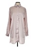ASOS 100% Polyester Metallic Silver Long Sleeve Blouse Size 4 - photo 1