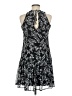 Calvin Klein 100% Polyester Print Black Cocktail Dress Size 6 - photo 2