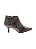 Donald J Pliner 100% Leather Snake Print Brown Tan Ankle Boots Size 6 1/2 - photo 1