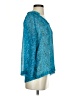 Patterson J. Kincaid 100% Polyester Teal Long Sleeve Blouse Size S - photo 4