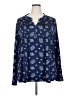 White Mark Blue Long Sleeve Blouse Size 3X - photo 1