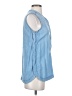 J.Crew 100% Lyocell Blue Sleeveless Button-Down Shirt Size 0 - photo 4
