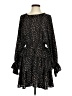 Glam 100% Polyester Animal Print Black Casual Dress Size S - photo 1