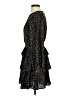 Glam 100% Polyester Animal Print Black Casual Dress Size S - photo 5