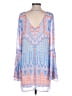 Pink Owl 100% Polyester Paisley Blue Casual Dress Size M - photo 2