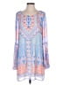 Pink Owl 100% Polyester Paisley Blue Casual Dress Size M - photo 1