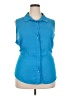 Worthington Blue Sleeveless Button-Down Shirt Size 3X - photo 1