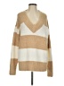 Aerie Color Block Tan Pullover Sweater Size S - photo 1