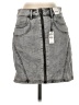 Express Gray Denim Skirt Size 4 - photo 1