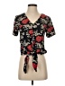 Madewell 100% Viscose Black Short Sleeve Blouse Size XXS - photo 1