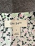 On 34th 100% Viscose Animal Print Ivory Long Sleeve Blouse Size L - photo 7