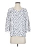 Chico's 100% Polyester White 3/4 Sleeve Blouse Size S - photo 1