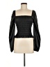 Bagatelle 100% Polyurethane Black Long Sleeve Blouse Size M - photo 1
