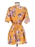 Unbranded Floral Orange Romper Size S - photo 2