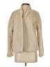 14th & Union 100% Polyester Solid Ivory Faux Fur Jacket Size S - photo 1