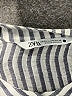 Zara Stripes Silver 3/4 Sleeve Blouse Size XS - photo 7
