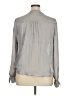MELLODAY 100% Polyester Metallic Gray Long Sleeve Blouse Size XL - photo 2