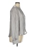 MELLODAY 100% Polyester Metallic Gray Long Sleeve Blouse Size XL - photo 4
