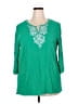 Alfred Dunner Green 3/4 Sleeve Blouse Size no size - photo 1
